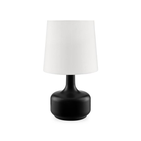 YHIOR 17.25 in. Cheru Powder Black Mid-Century Modern Touch on Metal Table Lamp YH2629512